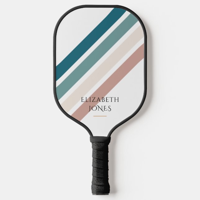 Minimalist design in pastel colours pickleball paddle (Front)