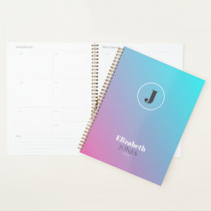 Minimalist design in pastel colours planner