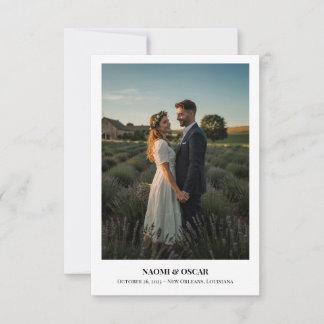 Minimalist Destination Photo Wedding Save The Date