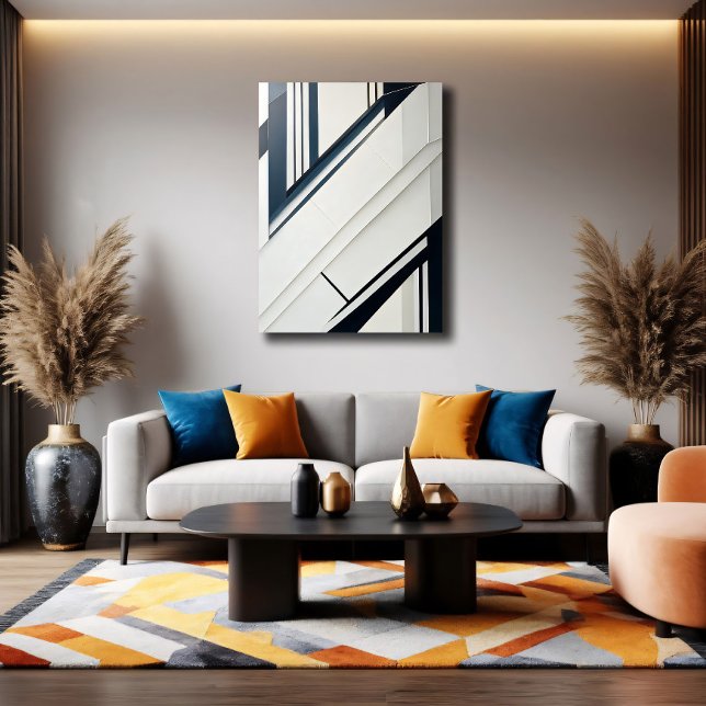 Minimalist Diagonal Geometry Canvas Print (Creator Uploaded)