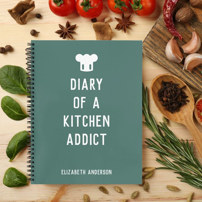 Minimalist Diary Of A Kitchen Addict Quote Recipe Notebook (Creator Uploaded)