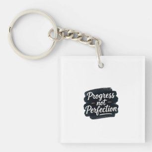 Minimalist Digital Graphic with White Cursive "Pro Keychain