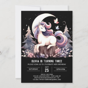 Minimalist Digital Horse Birthday Invitation