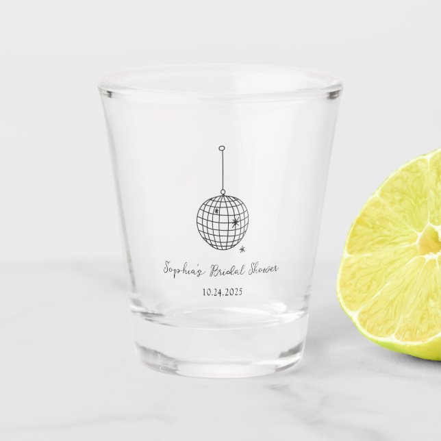 Minimalist Disco Ball Shot Glass (Front)