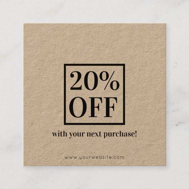 Minimalist  Discount Card (Front)