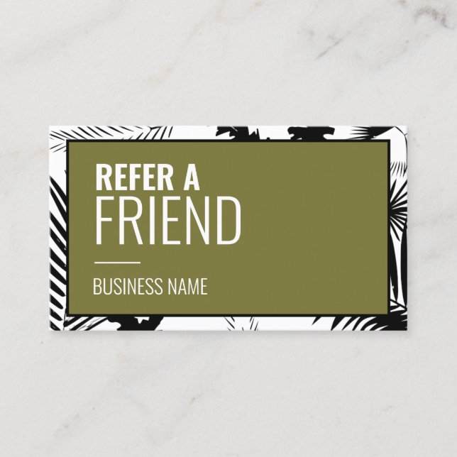 Minimalist Discount Referral Card | Refer a Friend (Front)