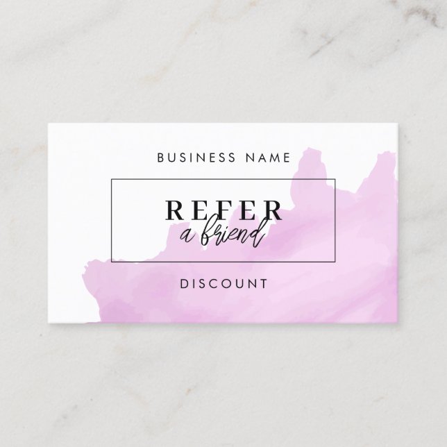 Minimalist Discount Referral Card | Refer a Friend (Front)