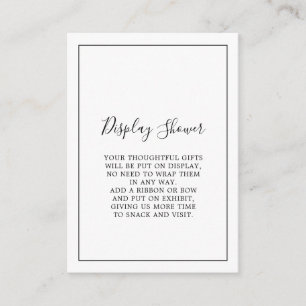 Minimalist Display Shower Enclosure Card