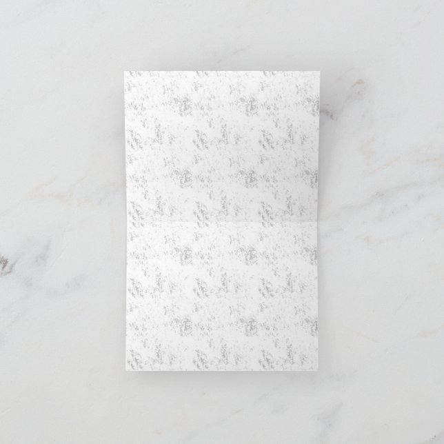 Minimalist Distressed Academic Texture Thank You Card (Inside)