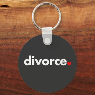 Minimalist Divorce Heart T-Shirt Funny Divorce Keychain