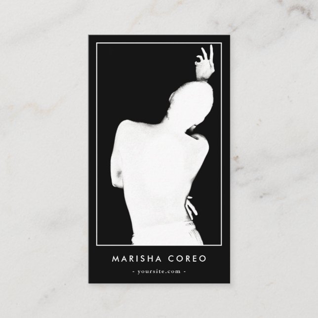 Minimalist DJ Dance Instructor Choreographer Qr Business Card (Front)