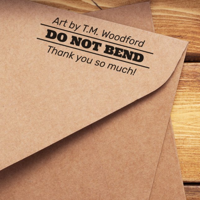 Minimalist Do Not Bend Fine Art Self-inking Stamp (Creator Uploaded)