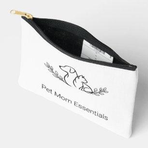Minimalist Dog & Cat Line Art Pouch