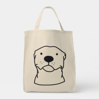 Minimalist Dog Illustration T-Shirt – Cute and Pla Tote Bag