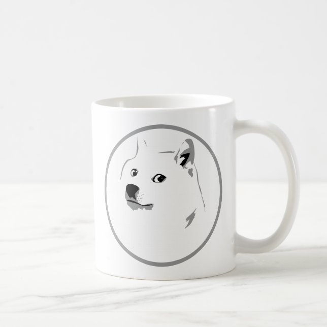 Minimalist dogecoin print coffee mug (Right)