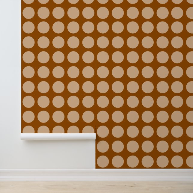 Minimalist Dots with Colour Brown  Wallpaper (Application)