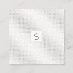 Minimalist Dotted  Pattern Modern Simple MONOGRAM Square Business Card