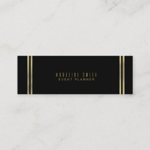 Minimalist Double Rim Gold Foil Frame Mini Business Card