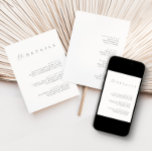 Minimalist Double Sided Wedding Details Enclosure  Invitation<br><div class="desc">Design features an handwritten font and modern minimalist design. Designed to coordinate with for the «SERENA» Wedding Invitation Collection. To change details, click «Personalize». To move the text or change the size, font, or colour, click «Click to customize further» It. View the collection link on this page to see all...</div>