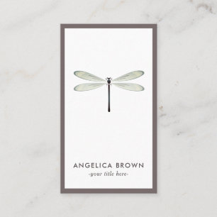 Minimalist Dragonfly Business Card