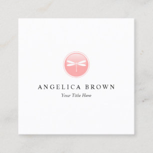 Minimalist Dragonfly Logo Business Card