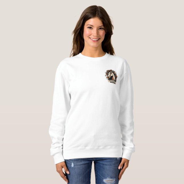 minimalist drawing of a horse sweatshirt (Front Full)