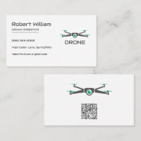 Minimalist Drone | Modern UAV Operator QR Code 
