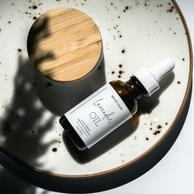 Minimalist Dropper Bottle Product Labels (Simple Elegant Design for Your Cosmetic Product)