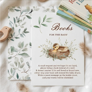 Minimalist Duckling Watercolor Books for Baby  Enclosure Card