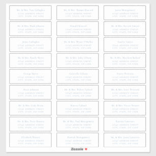Minimalist Dusty Blue Guest Address Labels