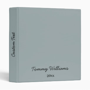Minimalist Dusty Blue Professional Simple Binder