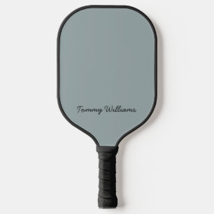 Minimalist Dusty Blue Professional Simple Pickleball Paddle