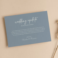 Minimalist Dusty Blue Wedding Update Downsize