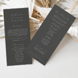 Minimalist Dusty Grey Wedding Ceremony Program<br><div class="desc">Design features an handwritten font and modern minimalist design. Designed to coordinate with for the «SERENA» Wedding Invitation Collection. To change details, click «Personalize». To move the text or change the size, font, or colour, click «Click to customize further» It. View the collection link on this page to see all...</div>