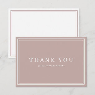 Minimalist Dusty Pink Elegant Custom Thank You Card