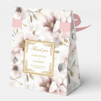 Minimalist Dusty Pink Gold Wedding Favour Box