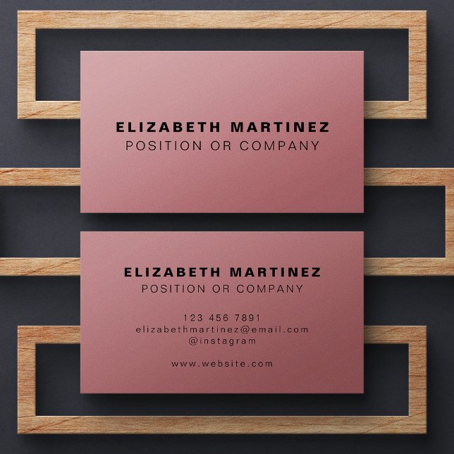 Minimalist Dusty Pink Modern Professional Custom Business Card (Creator Uploaded)