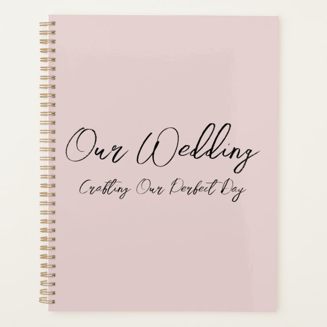 Minimalist Dusty Pink Wedding Planner (Front)