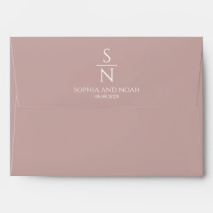 Minimalist Dusty Rose  Envelope