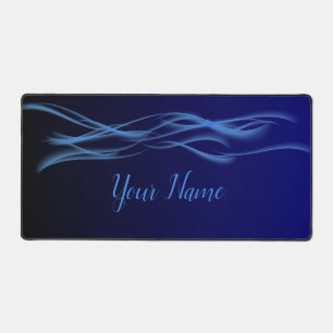 Minimalist Dynamic Waves Abstract Flowing  Desk Mat