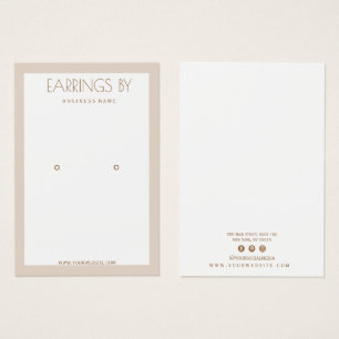Minimalist  Earring Display Card