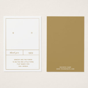 Minimalist Earring Jewellery Card Design