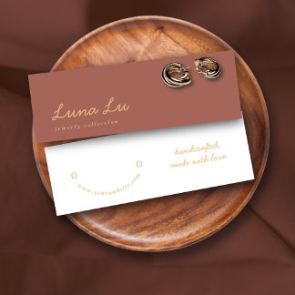 Minimalist Earring Jewellery Display Card
