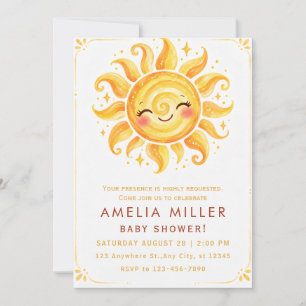 Minimalist Earth Tone Baby Shower Invitation