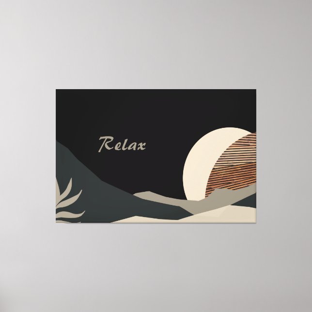 Minimalist Earth Tones Abstract Boho  Canvas Print (Front)