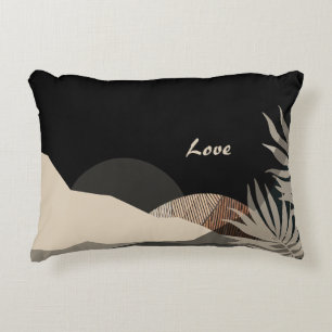 Minimalist Earth Tones Abstract Nature Accent Pillow