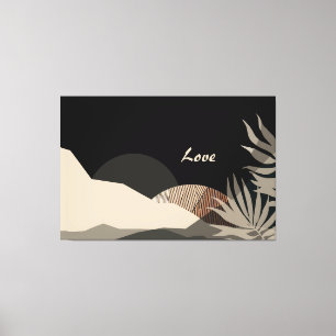 Minimalist Earth Tones Boho Abstract  Canvas Print