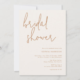 Minimalist Earthy Bridal Shower Invitation