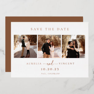 Minimalist Earthy Rust Photo Save The Date