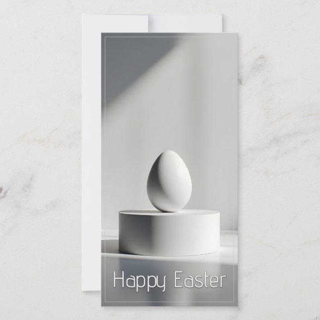 Minimalist Easter Egg on Modern Pedestal (Front)